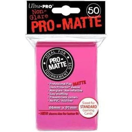 Toys4.0 84147 PRO Matte Bright PK 50 Deck Protector - Bright Pink TO3755432